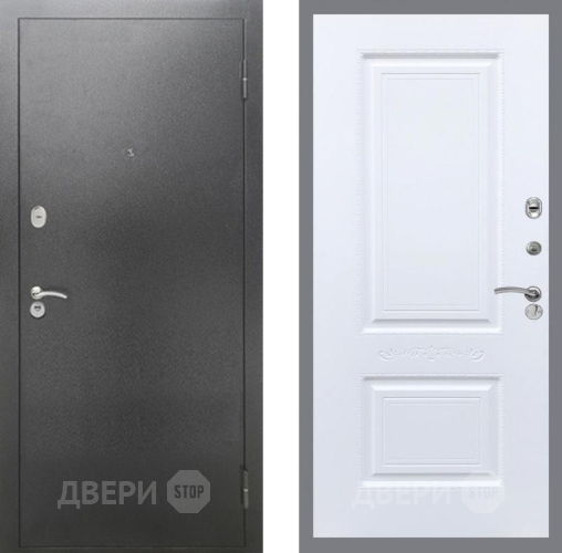 Дверь Рекс (REX) 2А Серебро Антик Смальта Силк Сноу в Голицыно