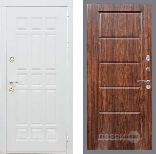 Входная металлическая Дверь Рекс (REX) 8 Силк Сноу FL-39 орех тисненый в Голицыно