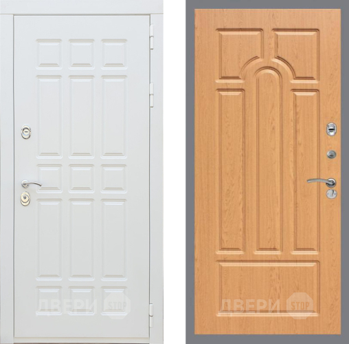 Входная металлическая Дверь Рекс (REX) 8 Силк Сноу FL-58 Дуб в Голицыно