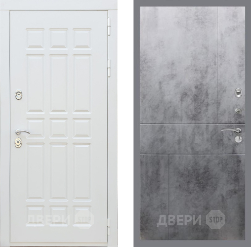 Входная металлическая Дверь Рекс (REX) 8 Силк Сноу FL-290 Бетон темный в Голицыно