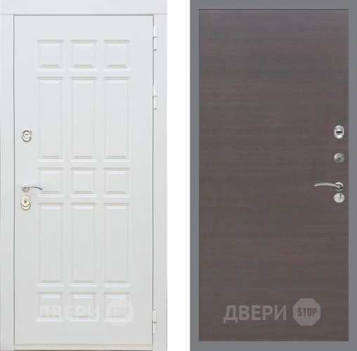 Входная металлическая Дверь Рекс (REX) 8 Силк Сноу GL венге поперечный в Голицыно
