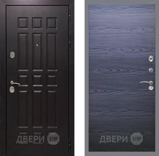 Входная металлическая Дверь Рекс (REX) 8 GL Дуб тангенальный черный в Голицыно