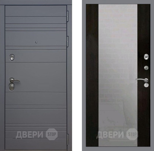 Входная металлическая Дверь Рекс (REX) 14 силк титан СБ-16 Зеркало Венге в Голицыно