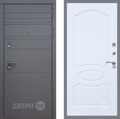 Входная металлическая Дверь Рекс (REX) 14 силк титан FL-128 Силк Сноу в Голицыно