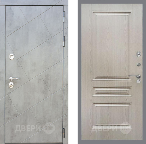 Входная металлическая Дверь Рекс (REX) 22 FL-243 Беленый дуб в Голицыно