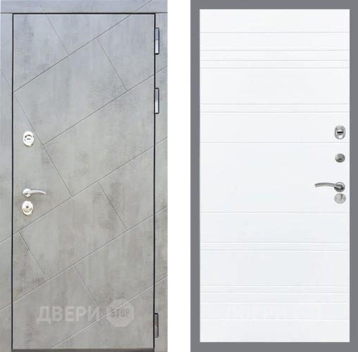 Входная металлическая Дверь Рекс (REX) 22 Line Силк Сноу в Голицыно