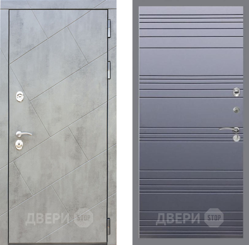 Входная металлическая Дверь Рекс (REX) 22 Line Силк титан в Голицыно