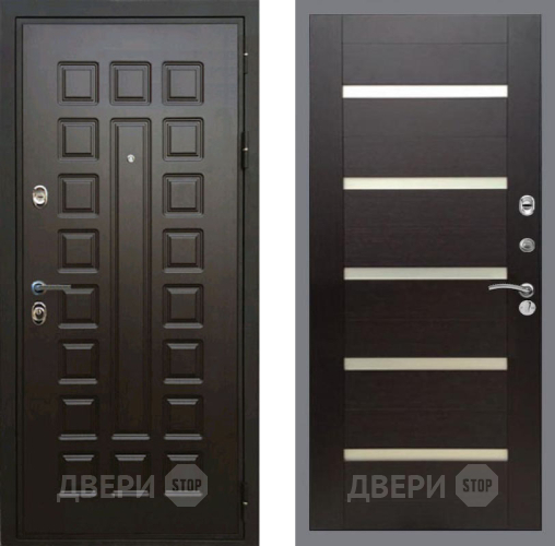 Входная металлическая Дверь Рекс (REX) Премиум 3к СБ-14 стекло белое венге поперечный в Голицыно