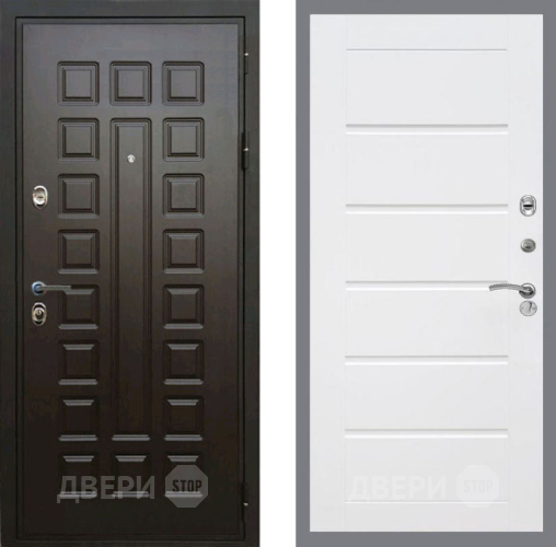 Входная металлическая Дверь Рекс (REX) Премиум 3к Сити Белый ясень в Голицыно