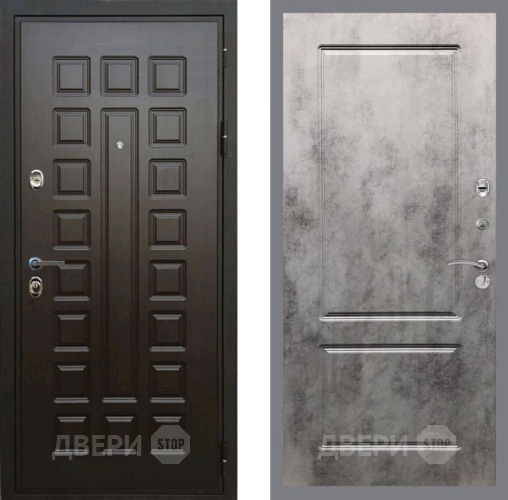 Входная металлическая Дверь Рекс (REX) Премиум 3к FL-117 Бетон темный в Голицыно