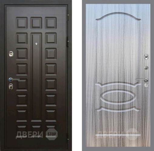 Входная металлическая Дверь Рекс (REX) Премиум 3к FL-128 Сандал грей в Голицыно