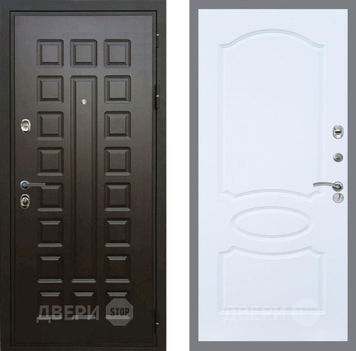 Входная металлическая Дверь Рекс (REX) Премиум 3к FL-128 Силк Сноу в Голицыно