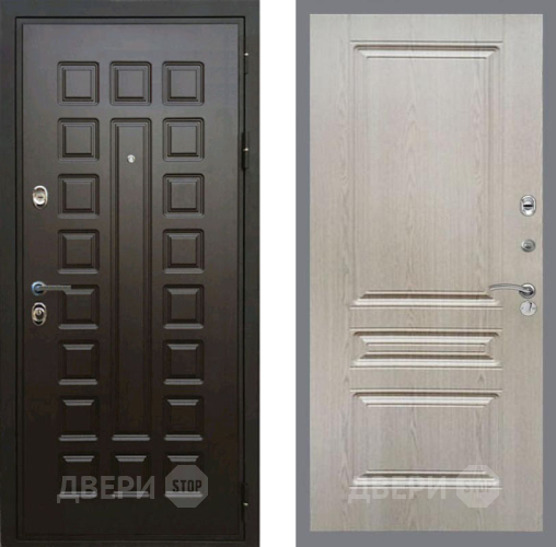Входная металлическая Дверь Рекс (REX) Премиум 3к FL-243 Беленый дуб в Голицыно