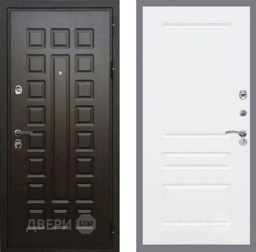 Входная металлическая Дверь Рекс (REX) Премиум 3к FL-243 Силк Сноу в Голицыно