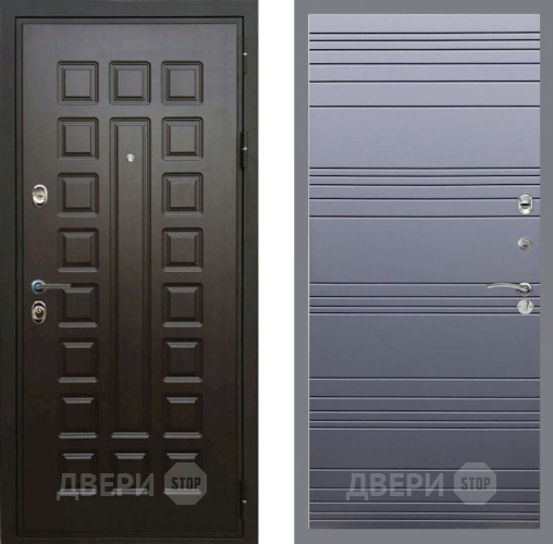 Входная металлическая Дверь Рекс (REX) Премиум 3к Line Силк титан в Голицыно