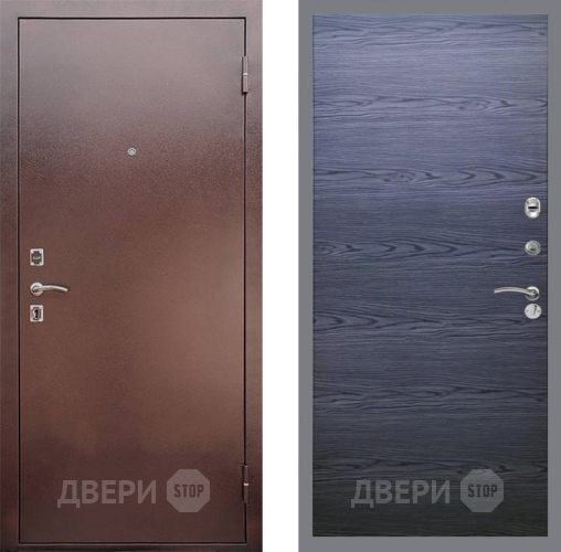 Входная металлическая Дверь Рекс (REX) 1 GL Дуб тангенальный черный в Голицыно
