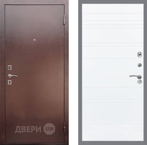 Входная металлическая Дверь Рекс (REX) 1 Line Силк Сноу в Голицыно