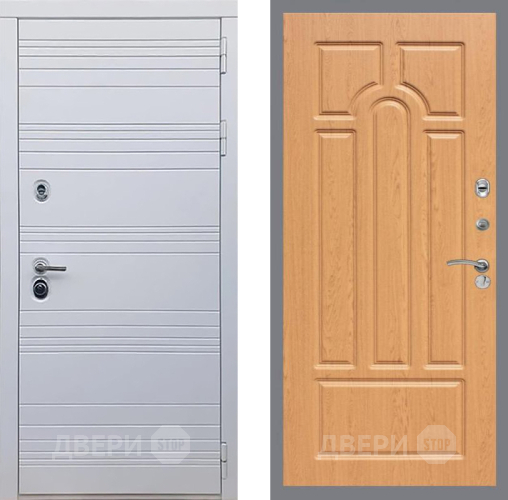 Входная металлическая Дверь Рекс (REX) 14 Силк Сноу FL-58 Дуб в Голицыно