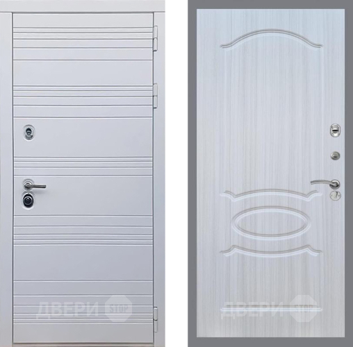 Входная металлическая Дверь Рекс (REX) 14 Силк Сноу FL-128 Сандал белый в Голицыно