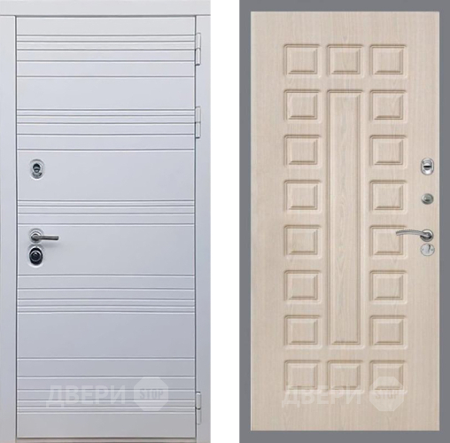 Входная металлическая Дверь Рекс (REX) 14 Силк Сноу FL-183 Беленый дуб в Голицыно