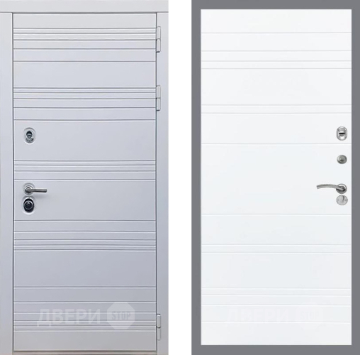 Входная металлическая Дверь Рекс (REX) 14 Силк Сноу Line Силк Сноу в Голицыно