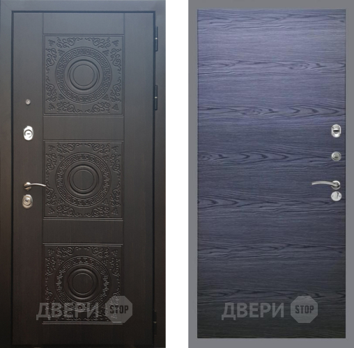Входная металлическая Дверь Рекс (REX) 10 GL Дуб тангенальный черный в Голицыно