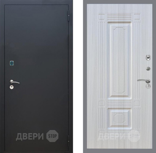 Входная металлическая Дверь Рекс (REX) 1A Черный Муар FL-2 Сандал белый в Голицыно