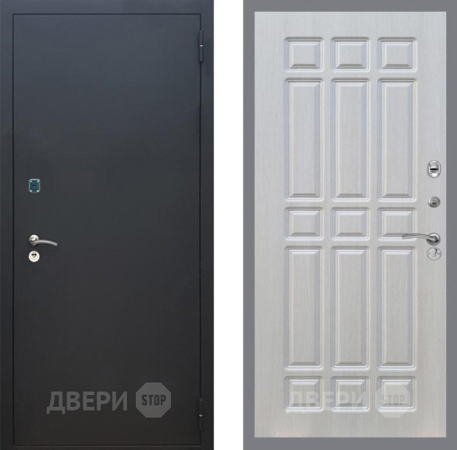 Входная металлическая Дверь Рекс (REX) 1A Черный Муар FL-33 Лиственница беж в Голицыно