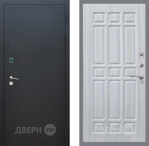 Входная металлическая Дверь Рекс (REX) 1A Черный Муар FL-33 Сандал белый в Голицыно