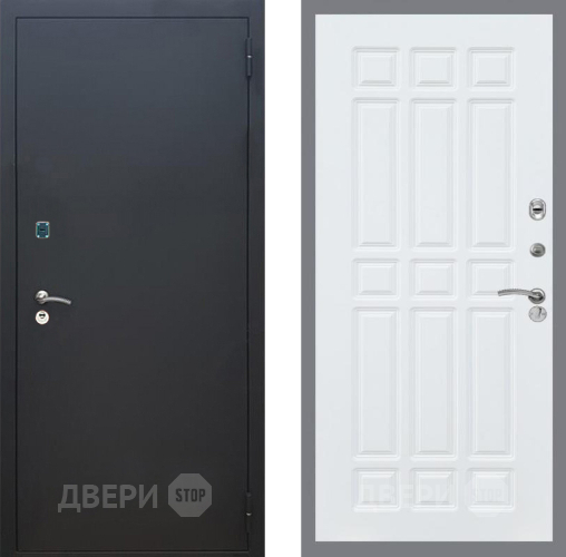 Входная металлическая Дверь Рекс (REX) 1A Черный Муар FL-33 Силк Сноу в Голицыно