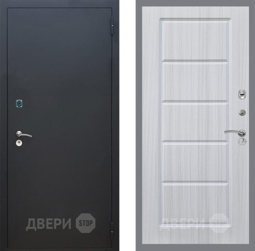 Входная металлическая Дверь Рекс (REX) 1A Черный Муар FL-39 Сандал белый в Голицыно