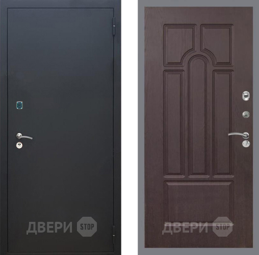 Входная металлическая Дверь Рекс (REX) 1A Черный Муар FL-58 Венге в Голицыно