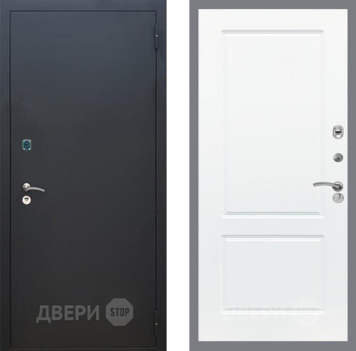 Входная металлическая Дверь Рекс (REX) 1A Черный Муар FL-117 Силк Сноу в Голицыно