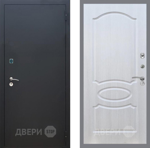 Входная металлическая Дверь Рекс (REX) 1A Черный Муар FL-128 Лиственница беж в Голицыно