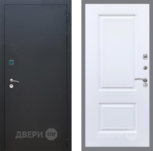 Дверь Рекс (REX) 1A Черный Муар Смальта Силк Сноу в Голицыно