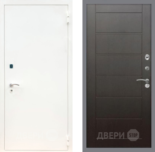 Входная металлическая Дверь Рекс (REX) 1А Белая шагрень Сити Венге в Голицыно