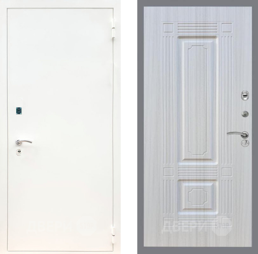 Входная металлическая Дверь Рекс (REX) 1А Белая шагрень FL-2 Сандал белый в Голицыно