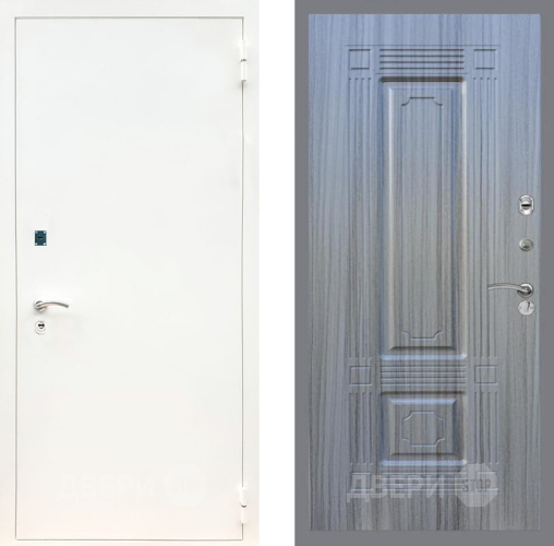 Входная металлическая Дверь Рекс (REX) 1А Белая шагрень FL-2 Сандал грей в Голицыно
