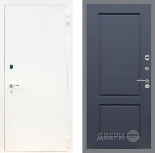 Дверь Рекс (REX) 1А Белая шагрень FL-117 Силк титан в Голицыно