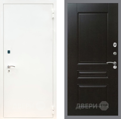 Входная металлическая Дверь Рекс (REX) 1А Белая шагрень FL-243 Венге в Голицыно