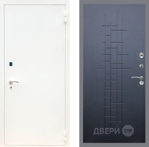 Дверь Рекс (REX) 1А Белая шагрень FL-289 Ясень черный в Голицыно