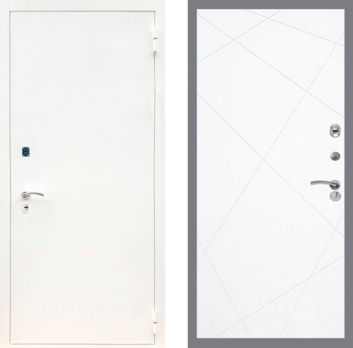 Дверь Рекс (REX) 1А Белая шагрень FL-291 Силк Сноу в Голицыно