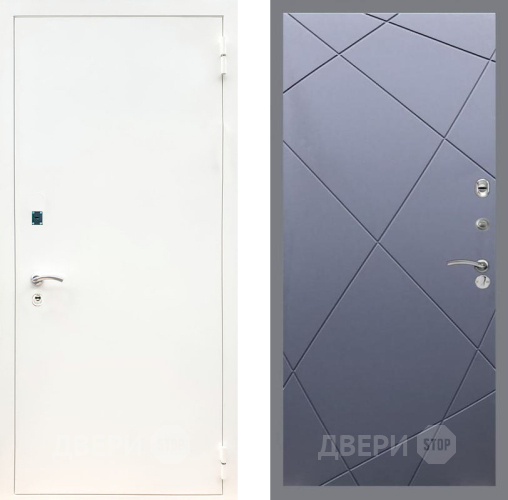 Дверь Рекс (REX) 1А Белая шагрень FL-291 Силк титан в Голицыно