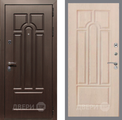 Входная металлическая Дверь Рекс (REX) Эврика FL-58 Беленый дуб в Голицыно