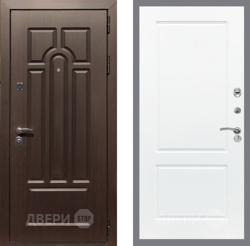 Входная металлическая Дверь Рекс (REX) Эврика FL-117 Силк Сноу в Голицыно