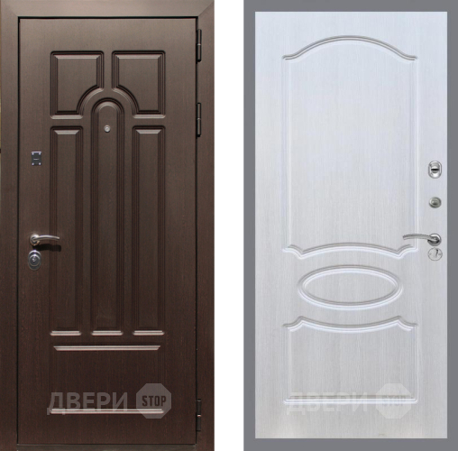 Входная металлическая Дверь Рекс (REX) Эврика FL-128 Лиственница беж в Голицыно