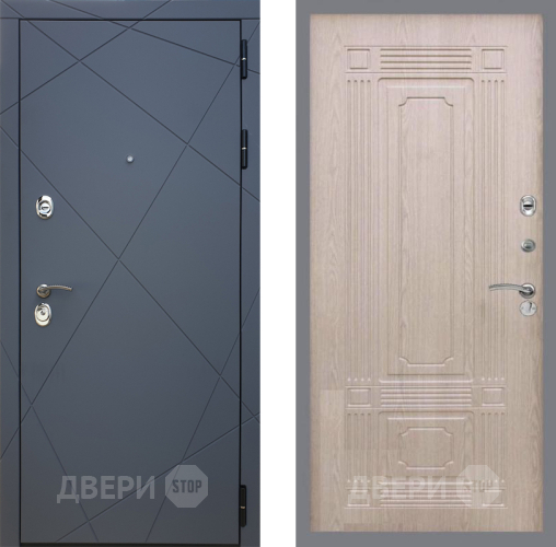 Входная металлическая Дверь Рекс (REX) 13 Силк Титан FL-2 Беленый дуб в Голицыно