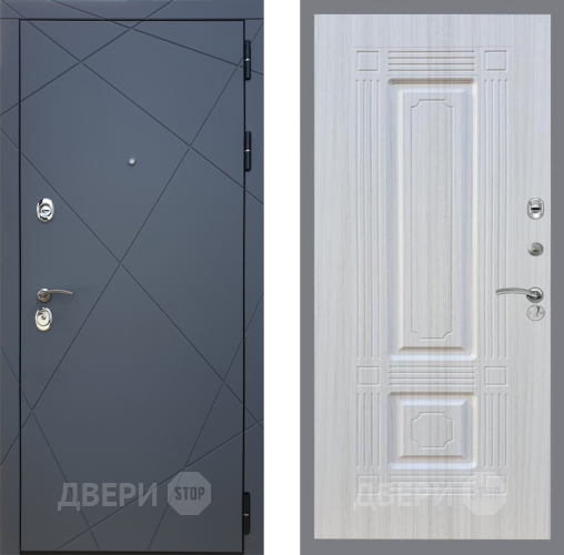 Входная металлическая Дверь Рекс (REX) 13 Силк Титан FL-2 Сандал белый в Голицыно