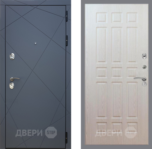 Входная металлическая Дверь Рекс (REX) 13 Силк Титан FL-33 Беленый дуб в Голицыно