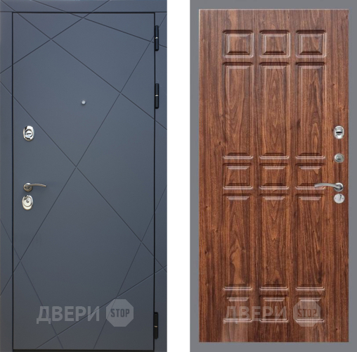 Входная металлическая Дверь Рекс (REX) 13 Силк Титан FL-33 орех тисненый в Голицыно